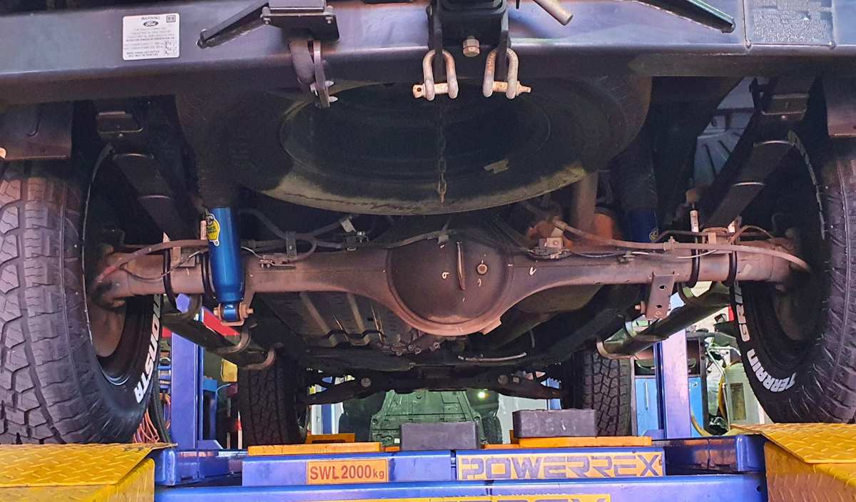 Suspension upgrade - underbody of 4WD vehicle